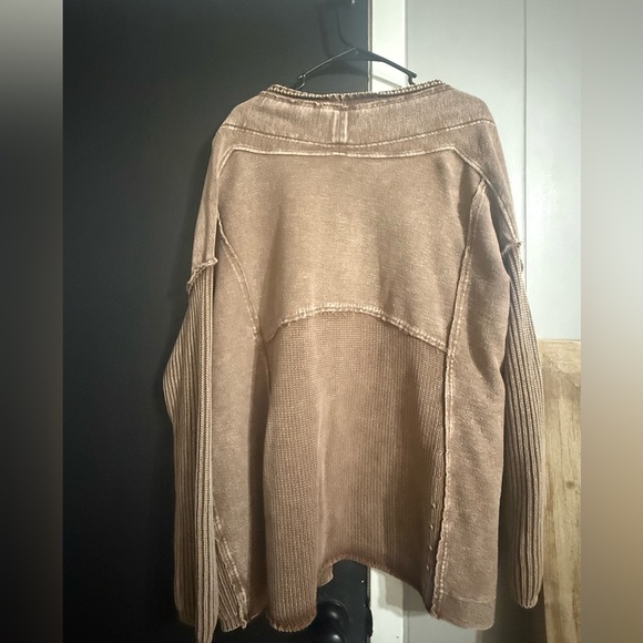 Easel Brown Knit Cardigan - Picture 2 of 6